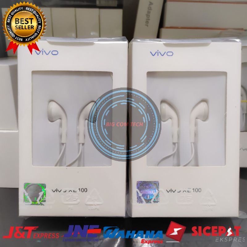 Earphone Headset Handsfree Vivo XE100 Vivo Y30 / Y31 / Y31s / Y50 / Y51 / Y53s / Y70 / Y73 / Y76s / Y71t / Y12 / Y12s / Y15 / Y15s / Y17 / Y19 / Y20 / Y53 / Y50t / Y83 Jack Audio 3.5mm Original