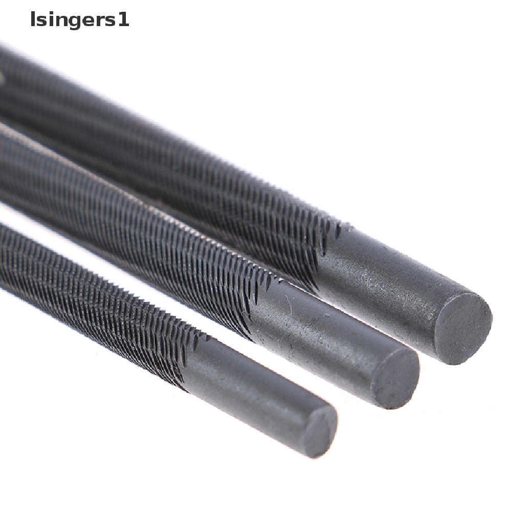 (lsingers1) 3pcs Alat Pengasah Rantai Gergaji Mesin Bentuk Bulat