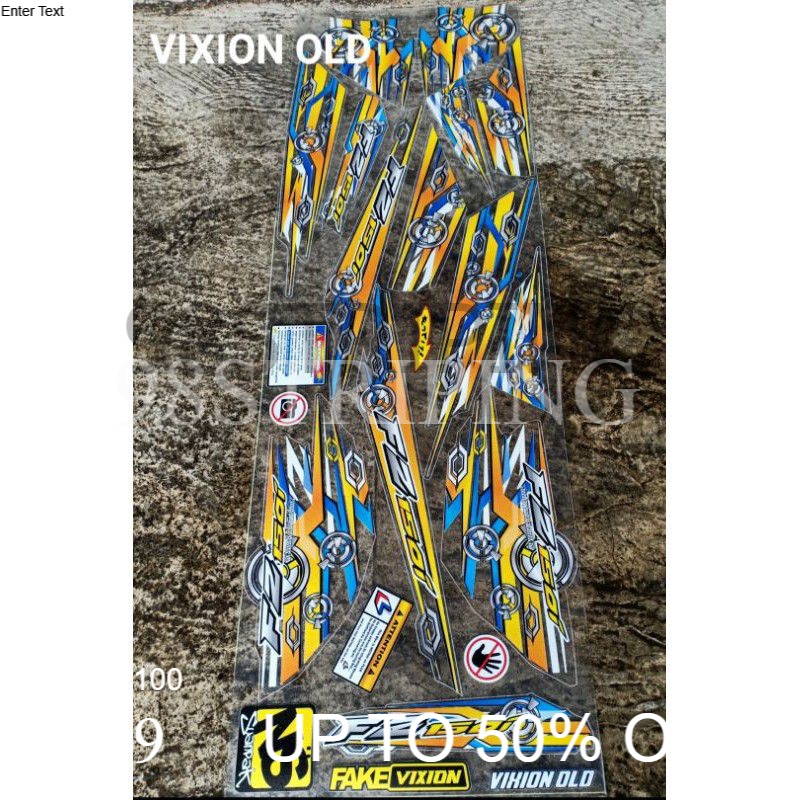 STIKER STRIPING TRANSPARAN HOLOGRAM VIXION OLD FZ 150 i