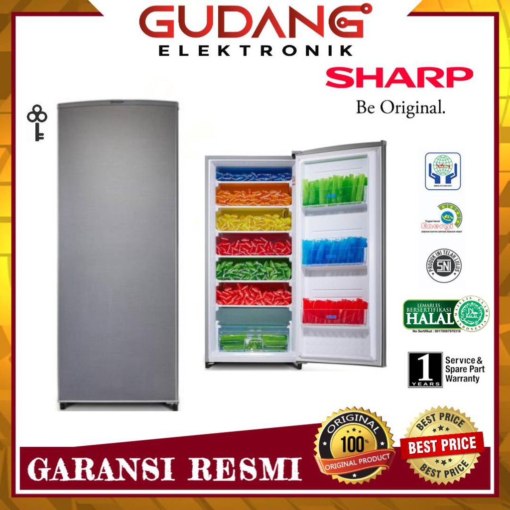 FREEZER SHARP FJ-M 189 K (KUNCI) FREEZER KULKAS FJM189 K