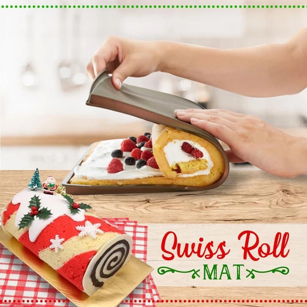 Alas Baking Kue Roll Swiss Roll Bahan Silikon Anti Lengket Untuk Oven Dapur