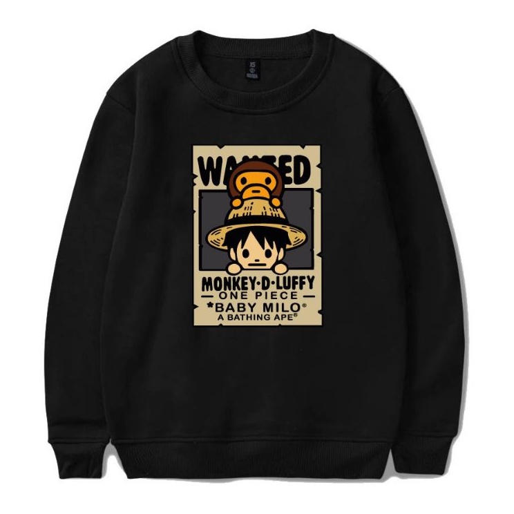 S - XXXXXL (5XL) Sweater ONE PIECE BABY MILO / POLOS Crewneck OVERSIZE BIGSIZE JUMBO S M L XL XXL 3X