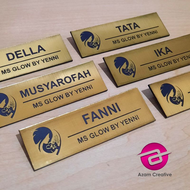

NAME TAG BAHAN GRAVOPLY
