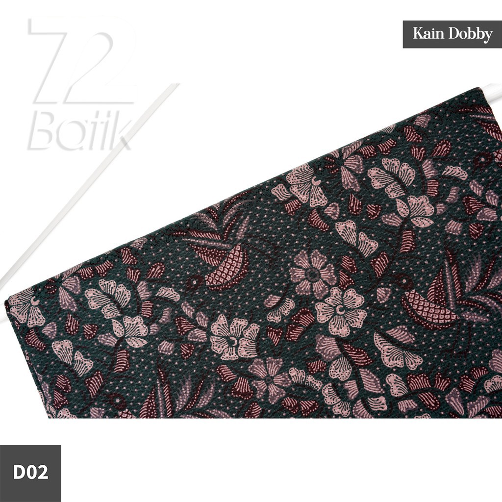 KAIN BATIK PREMIUM Dobby Motif Burung Kembang Warna Hitam Item Ireng Black Coklat Doby 721380 Cap 72 Jarik Jarit Samping Kebat Panjang Batik Dobby Modern Premium Bahan Seragam Batik Pernikahan Kantor Keluarga Murah Kamen Jadi Batik Bali Lembaran