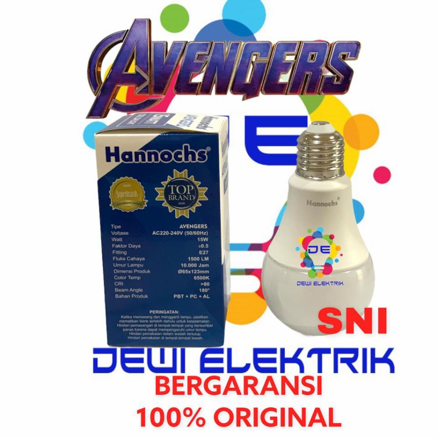 Lampu Led Hannochs Avengers 15 Watt cool daylight