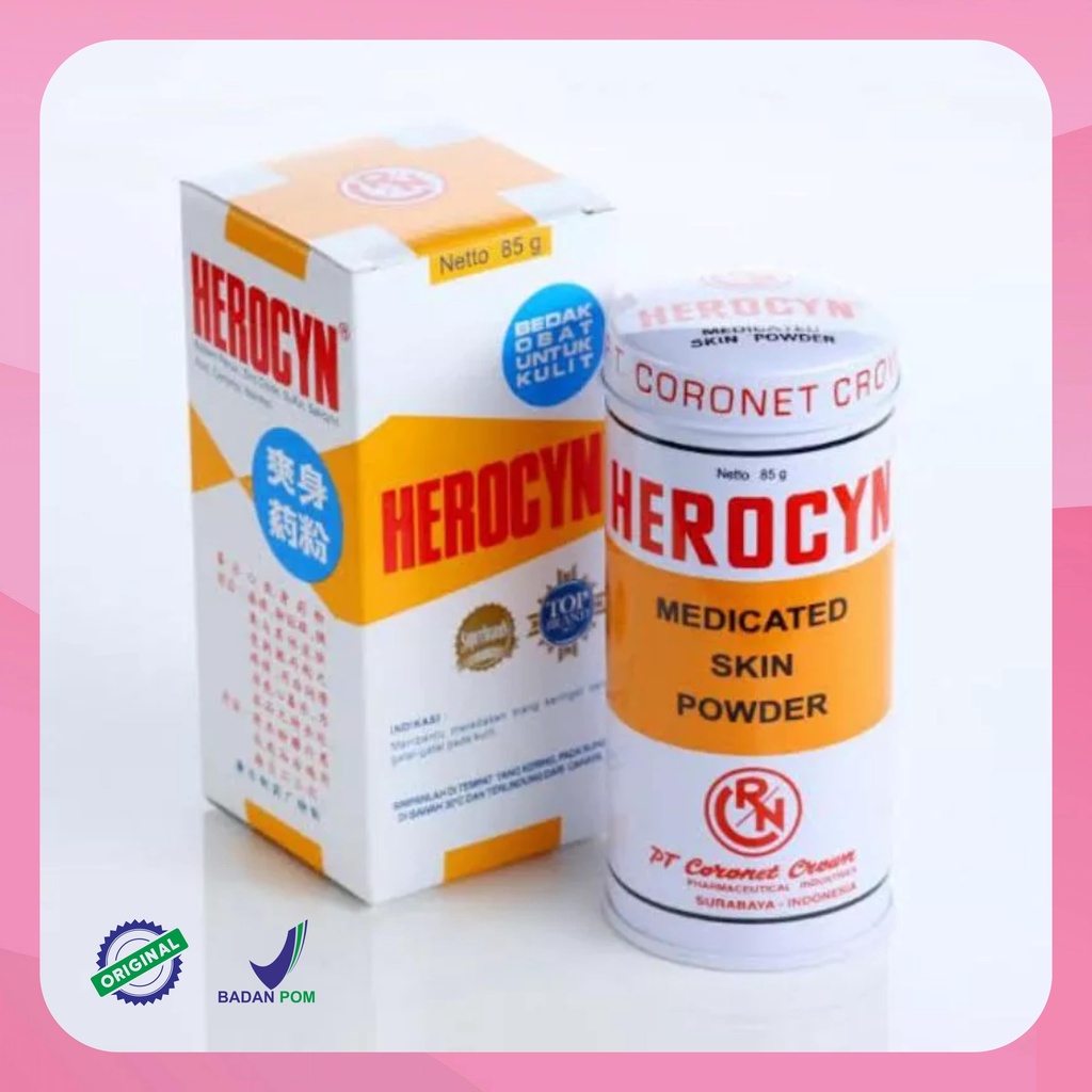 Herocyn Bedak Obat Untuk Kulit / Herocyn 85 g / Herocyn 150 g / Herocyn Baby Powder