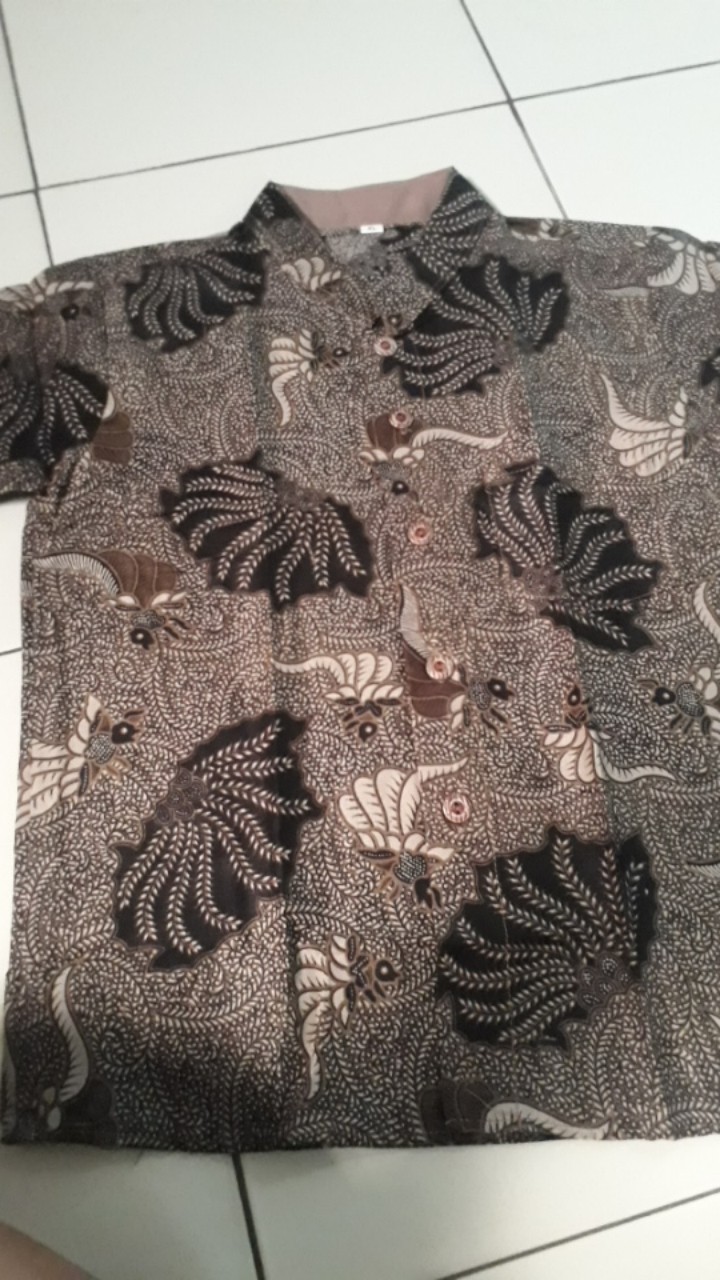 Kemeja Koko Batik Anak Dan Dewasa Motif Sidoasih - Kerang - Kenari