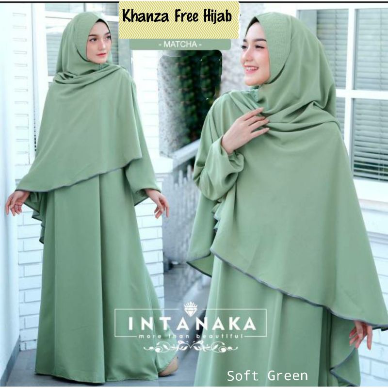 KHANZA - GAMIS BAJU DRESS SYARI WANITA KERUDUNG HIJAB PET ANTEM PANJANG BUSUI SLETING DEPAN JUMBO WA