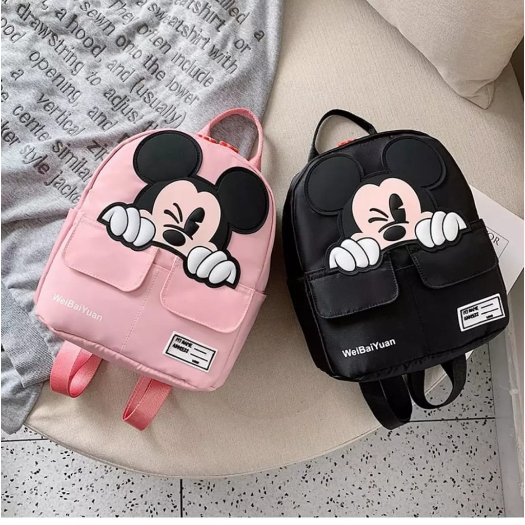 ST_Ransel Anak Sekolah Paud TK Sd Ransel Motif Micky Intip Karakter