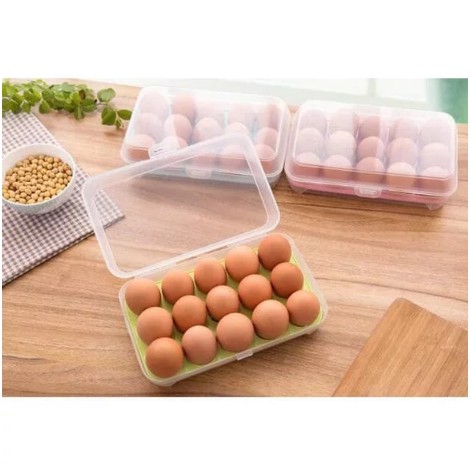 Rak telur Tempat kotak menyimpan telur box eggs organizer 15 sekat biji