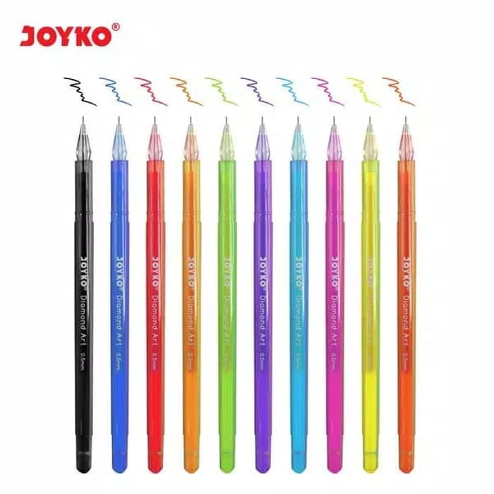 

TERLARIS/Color Gel Pen / Pulpen / Pena Joyko GPC-301~312 / Diamond Art / 0.5 mm - Orange