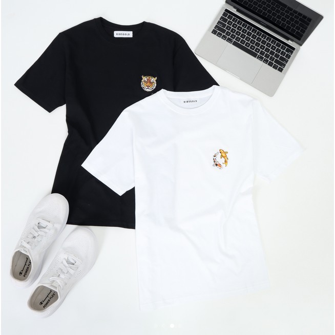 Tshirt Pattern Bordir Ribsgold / Ribsgold Unisex / Bordir Premium / Cotton Combed