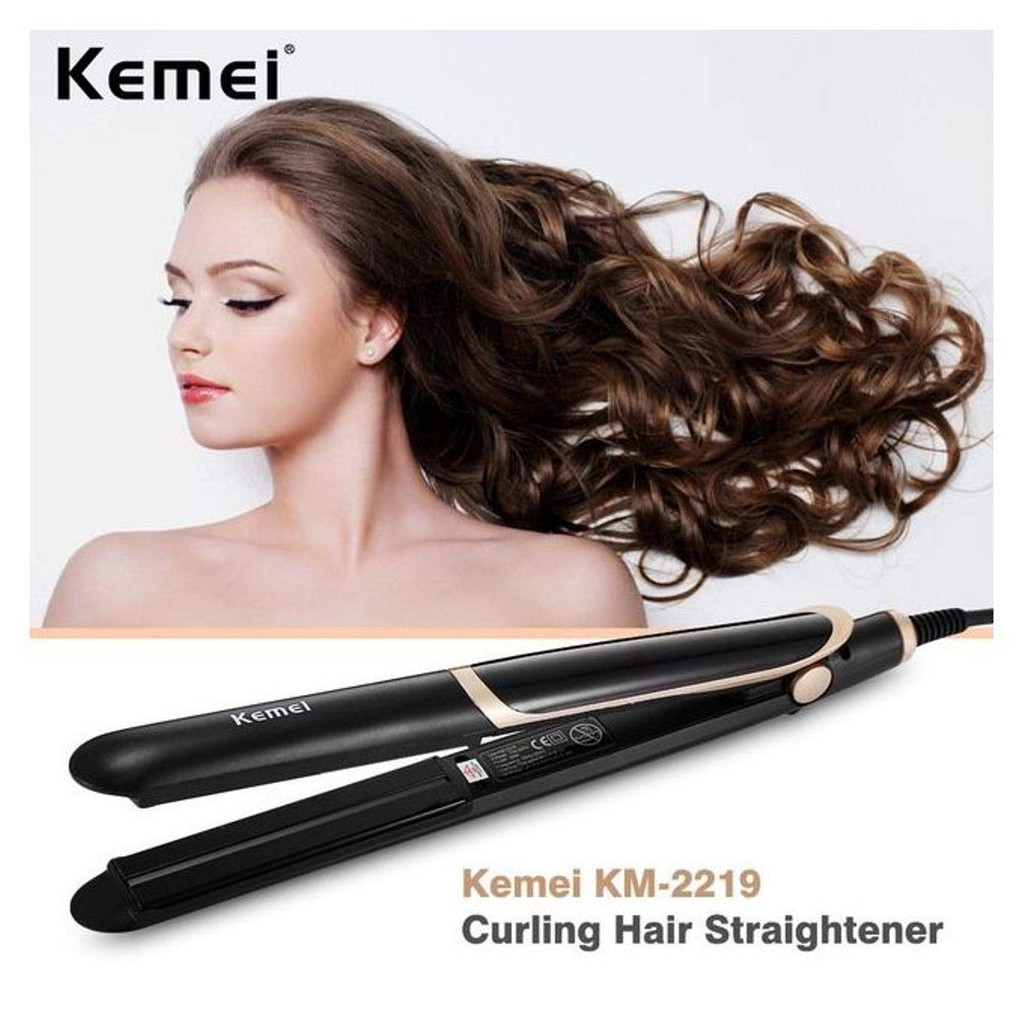 Kemei km 2219 Hair Straightener Catokan Rambut Infrared Ceramic