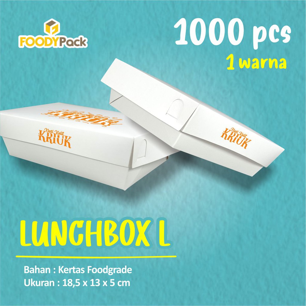 [ PO ±14HARI ] Custom Lunchbox Foodgrade I Paper Lunch I Cetak Kemasan I Dus Nasi I Rice Box