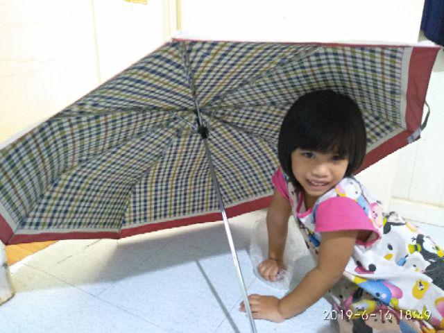 Chandrasurya Payung Lipat 3 Silver Motif Kotak Bagus Awet Murah Ekonomis Anti Panas Hujan Promosi