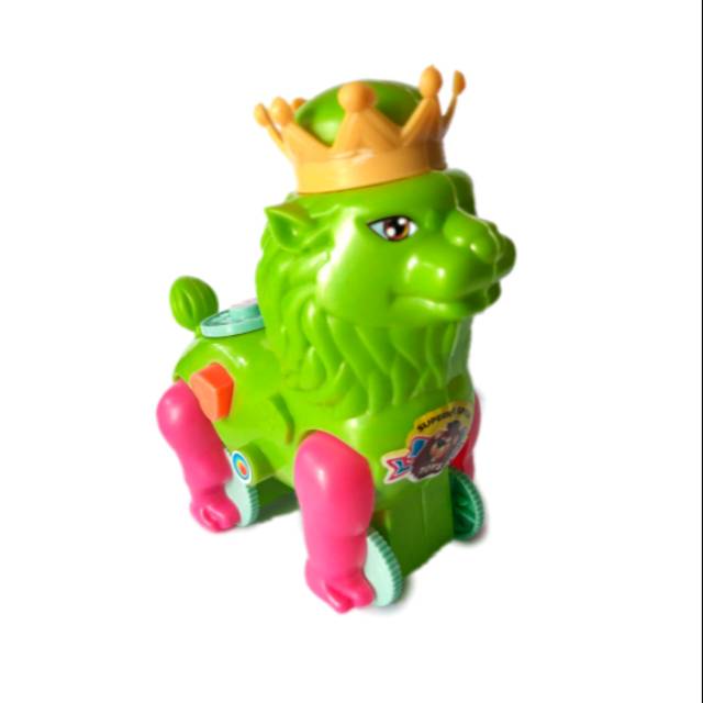 MAINAN ANAK DIPUTAR SINGA BERJALAN