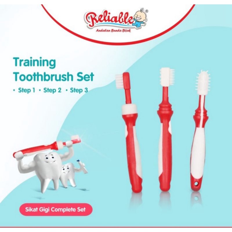 RELIABLE Sikat Gigi Bayi Complete 3 in 1 Sikat Gigi Bayi Premium Quality Reliable