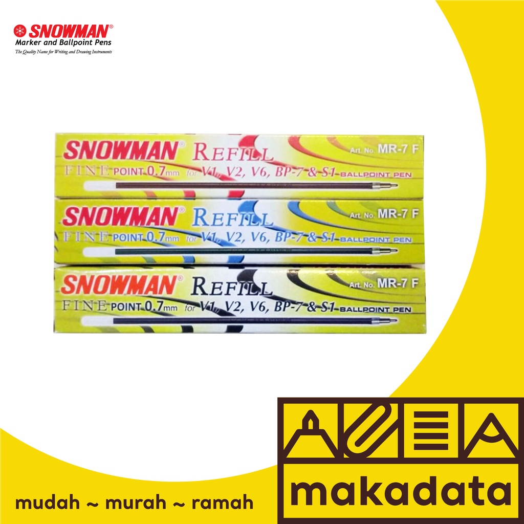 

REFILL TINTA BOLPEN SNOWMAN V1, V2, V6, BP-7 & S1 (1 PACK)
