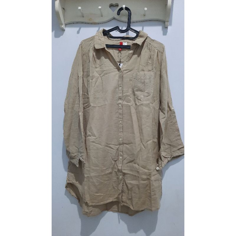 HM Long Shirt Kemeja Katun