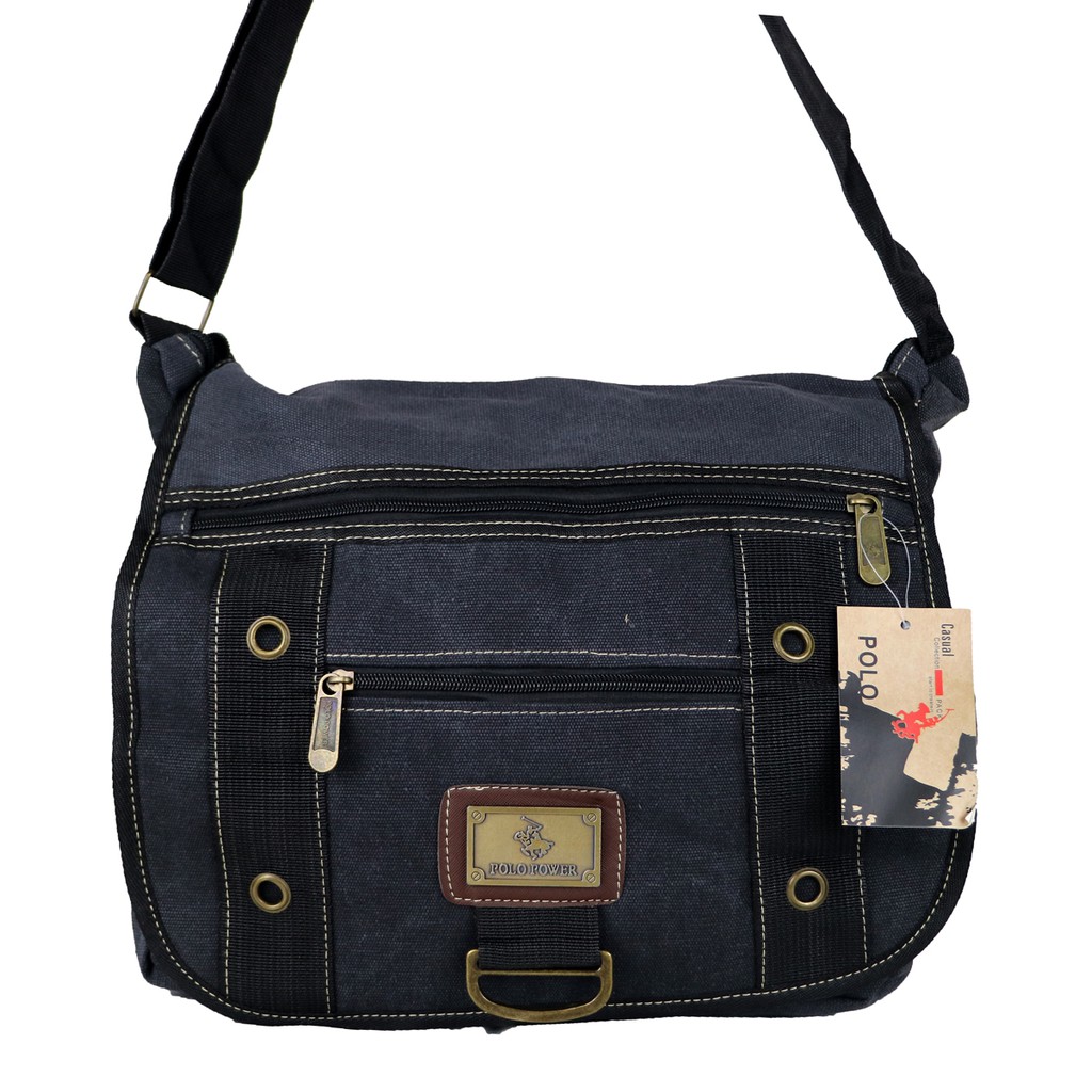 Tas Selempang Kanvas Import Polo Power Shoulder bag Canvas Import