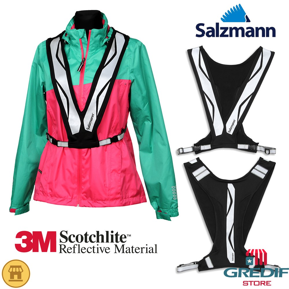 Salzmann 3M Reflektif Vest Running Reflektor - Rompi Lari Sepeda Run Reflective