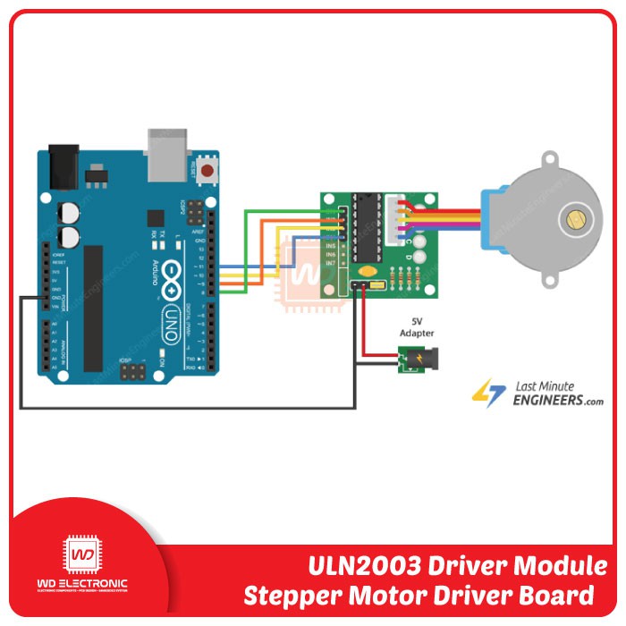 ULN2003 Driver module with stepper motor 5V 28BYJ-48