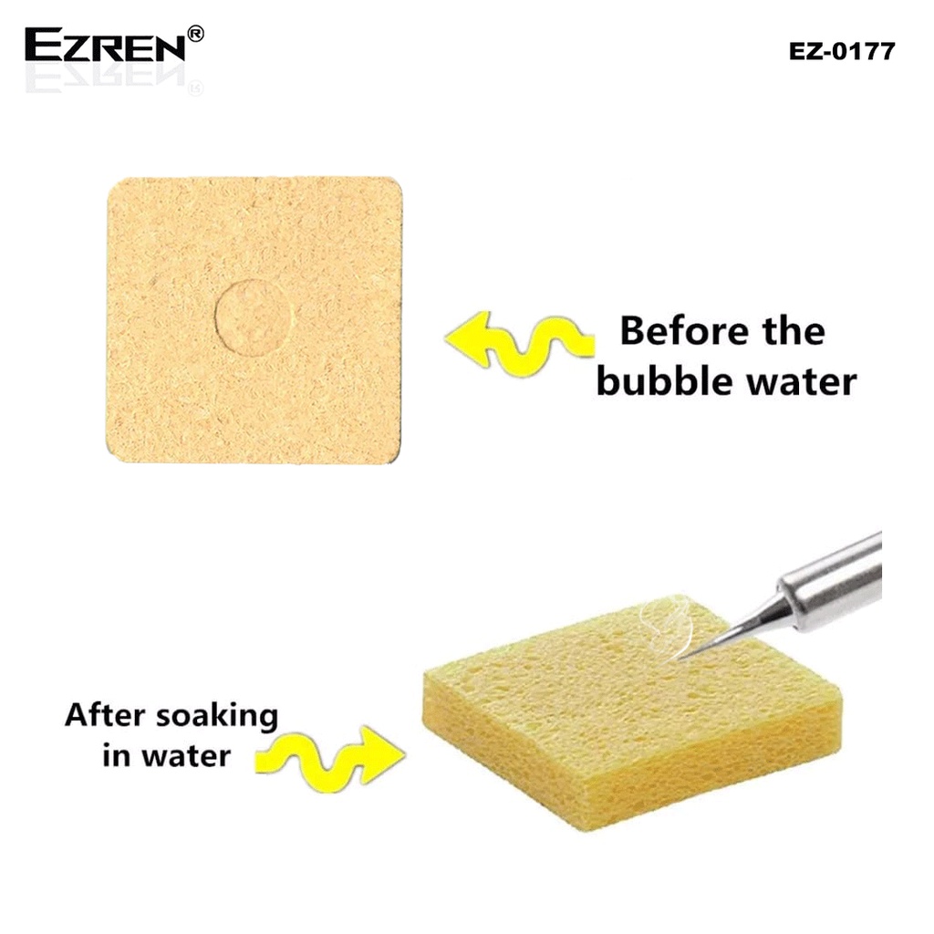 Ezren EZ-0177 Busa Pembersih Mata Solder Tips Cleaner 60x60mm Original