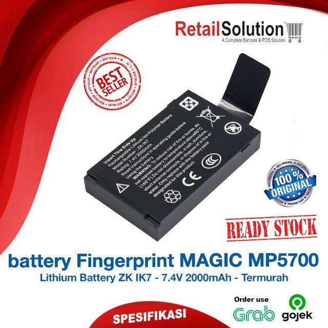 Battery Baterai Mesin Absensi Fingerprint Magic MP5700 / MP-5700