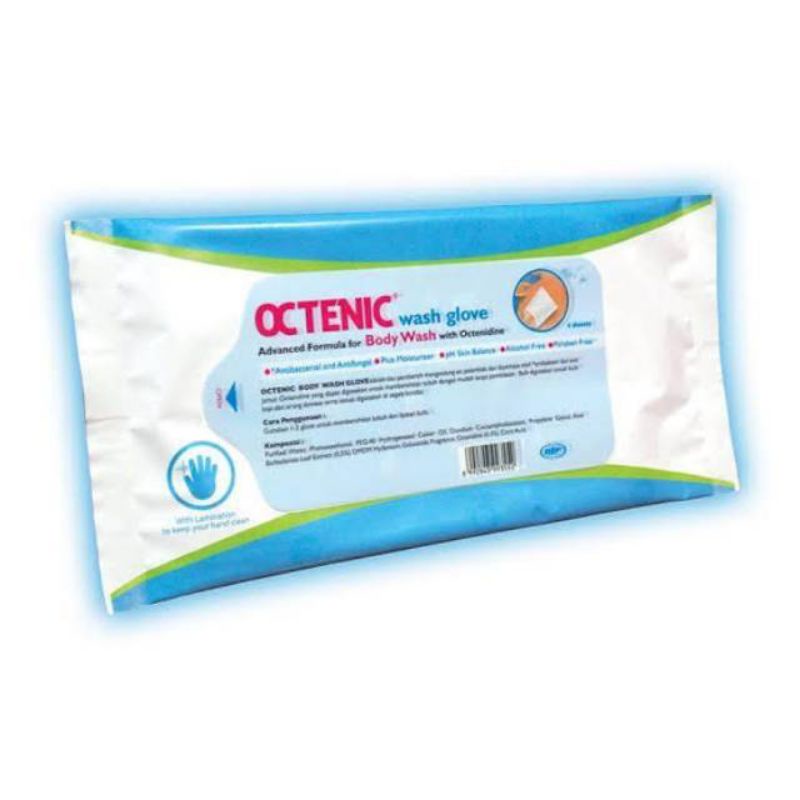 waslap antiseptik / wash gloves / tissue antiseptik / tisu mandi sd / octenic wash glove