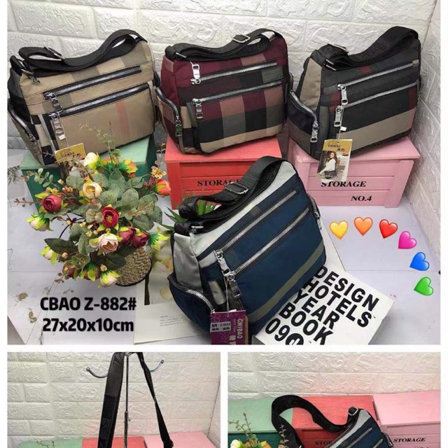 Tas CHIBAO Z-882# MOTIF KOTAK Murah