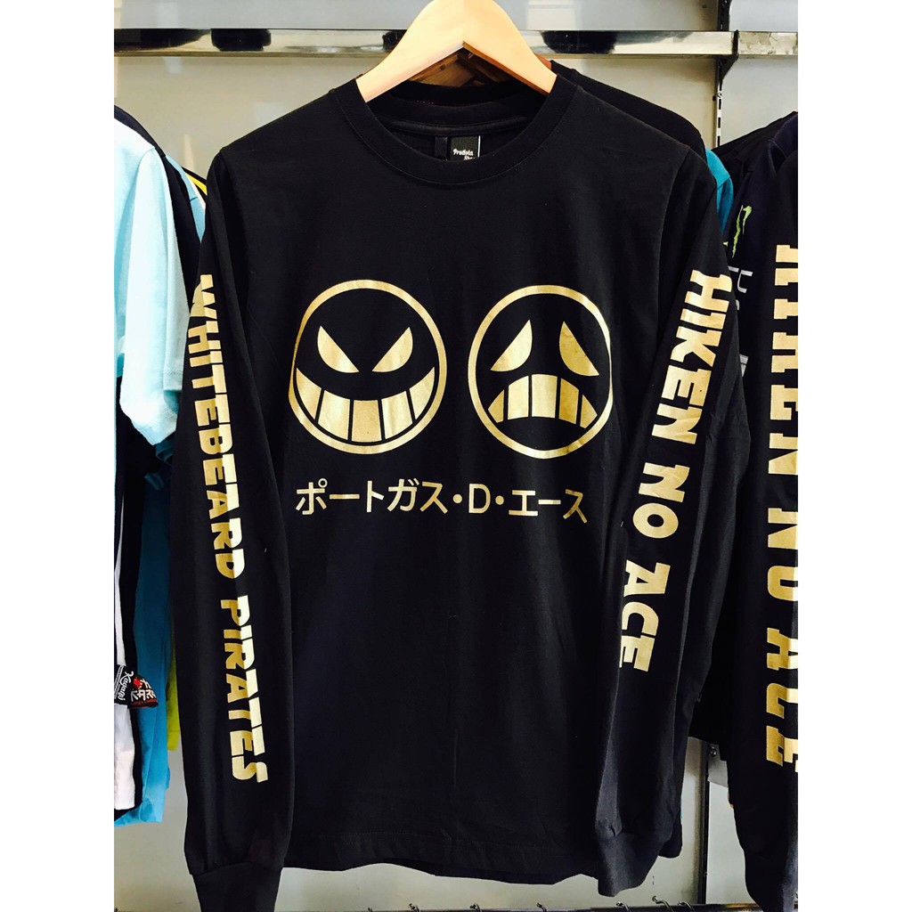 Longsleeve Portgas D Ace Gold Whitebeard Pirates Anime