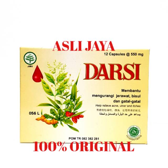 DARSI  Kapsul - Obat Jerawat , Bisul dan Gatal Gatal (Isi 12 Kapsul)