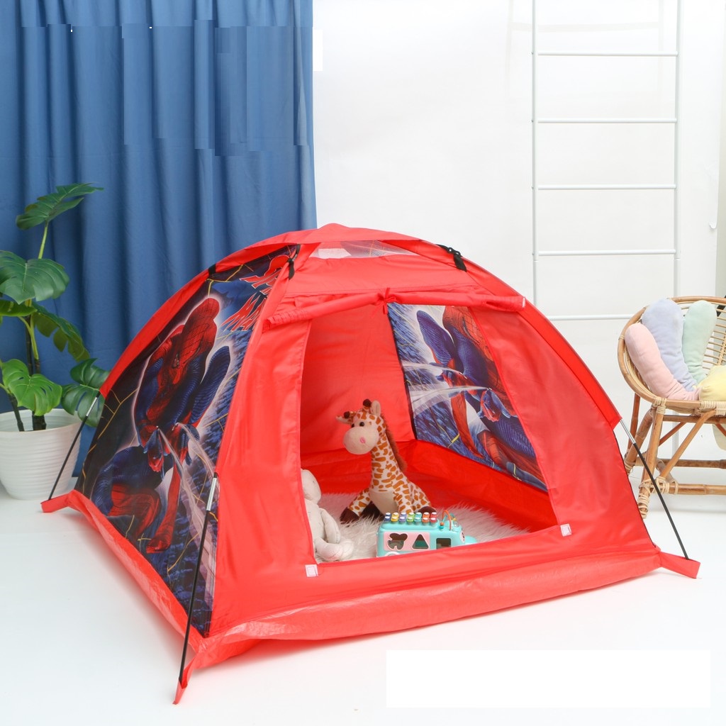 CUCI GUDANG Barang Bagus Tenda Anak Karakter / Rumah Bermain / Camping Tent Cars Hello Kitty Frozen Mickey Spiderman Princess Tenda Camping Karakter Kartun Anak Outdoor Indoor Tenda Bermain Praktis Murah