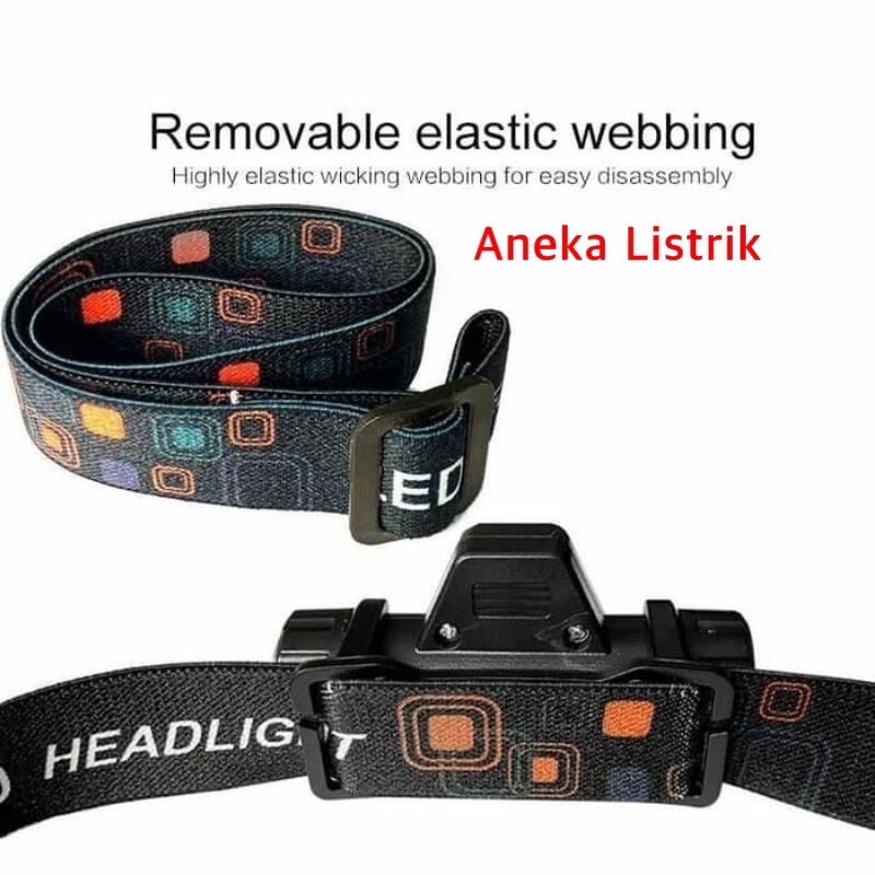 SENTER KEPALA LED CAS XPE SUPER TERANG MURAH HEADLAMP COB RECHARGEABLE PLUS MAGNET