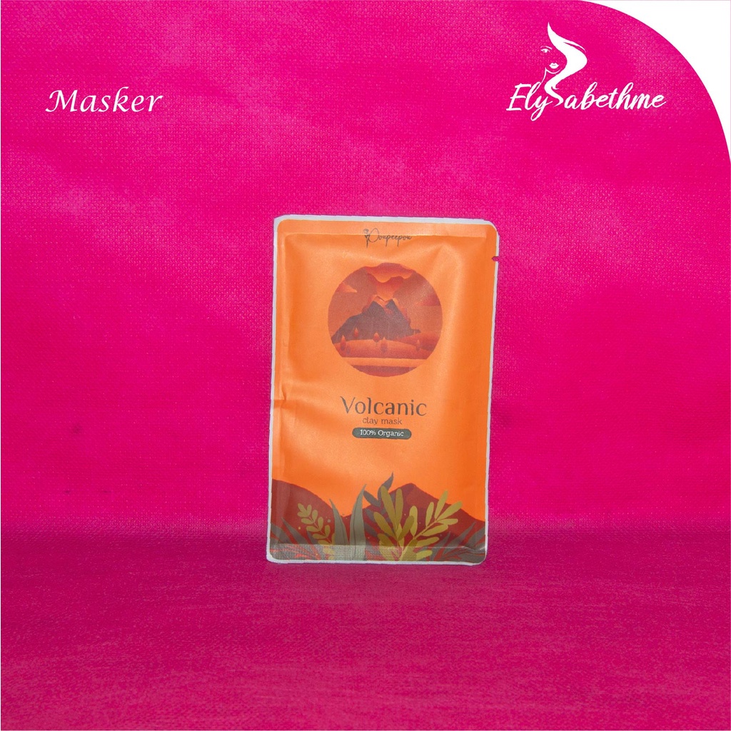 ✿ELYSABETHME✿ Masker organik Poupeepou bubuk herbal alami cocok untuk kulit sensitif berminyak kering