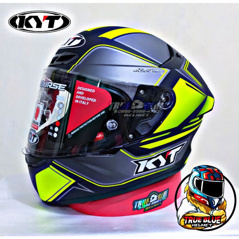 Helm KYT TT Course / KYT TTC Original (Ongkir Termurah 2Kg)-Tourist Matt Yellow
