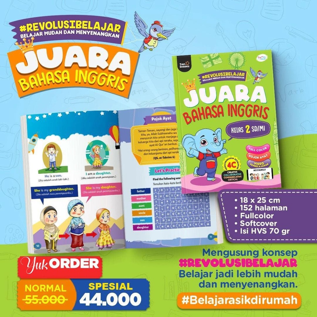 Paket Juara Umum Bahasa Inggris untuk SD