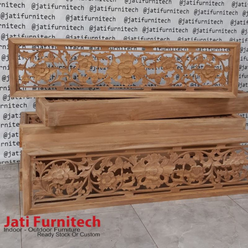 Roster Kayu Jati // Ukiran Kayu Jati // 30x120