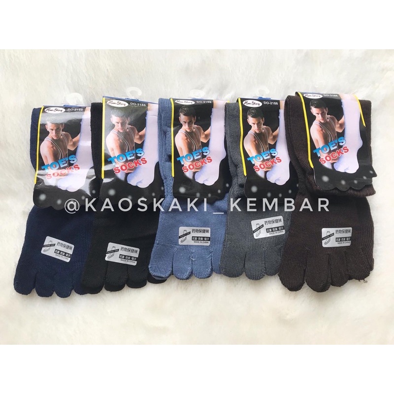 Satu Pasang Kaos Kaki 5 Jari / Lima Jari Unisex Import