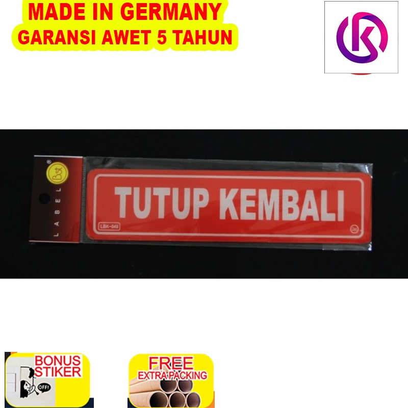 

Grosir PAPAN LABEL AKRILIK TULISAN TUTUP KEMBALI