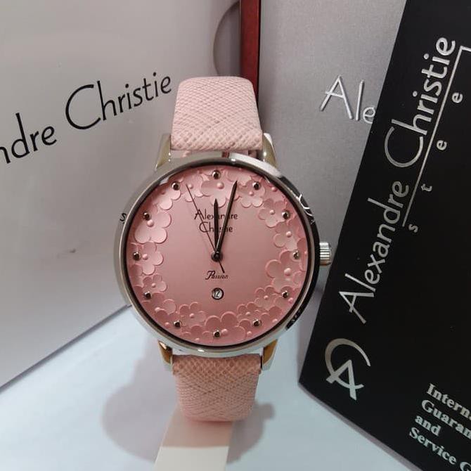 Pengiriman Cepat JAM TANGAN WANITA ALEXANDER CHRISTIE 2794 PINK WHITE ORIGINAL STOK TERBATAS