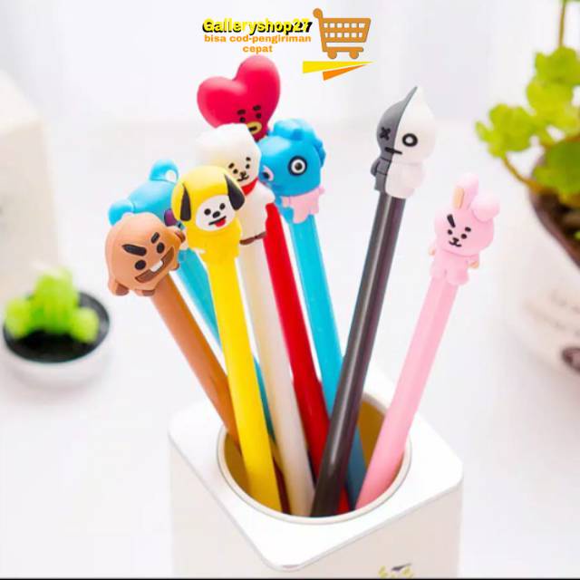 

GS127- Kpop Pena BTS BT21 ARMY Cute Cartoon Ballpoint Pen RJ