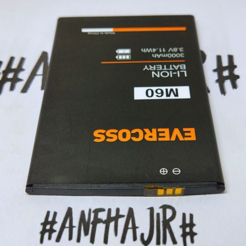 BATRE BATERAI EVERCOSS M60 M 60 ORIGINAL BATRAI BATTERY EVERCOSS M-60 M 60 (3000 mAh)