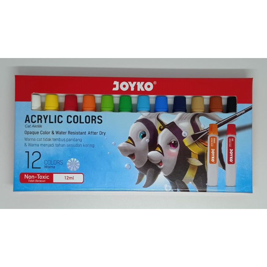 

Water Color Cat Air Joyko TiTi WAC-6ML-12 Warna Colors