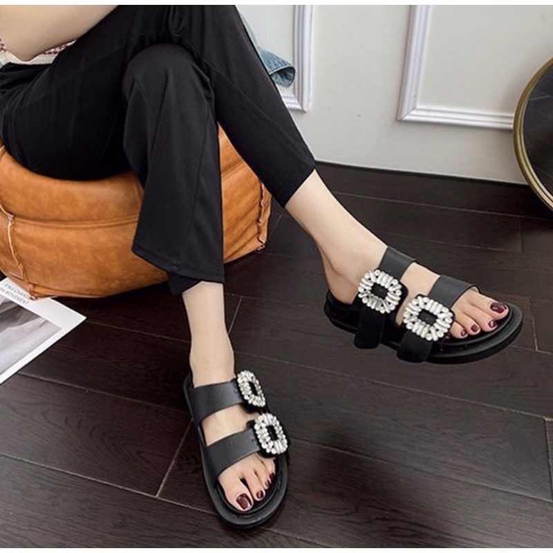 Flatslop Dm29 sendal wanita import realpict