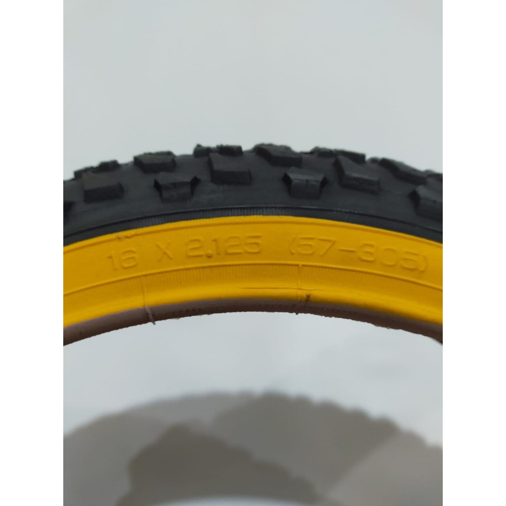 Swallow Ban luar 16 x 2.125 list kuning sepeda anak