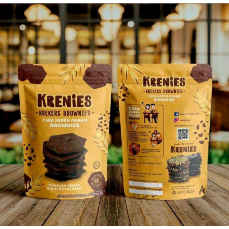 

Krenies Makanan Ringan Krekers Brownis - Choco Cheese 60gr