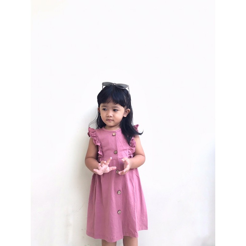 Baju Dress Anak Perempuan Umur 2-5 tahun Adara Bahan Kaos Premium