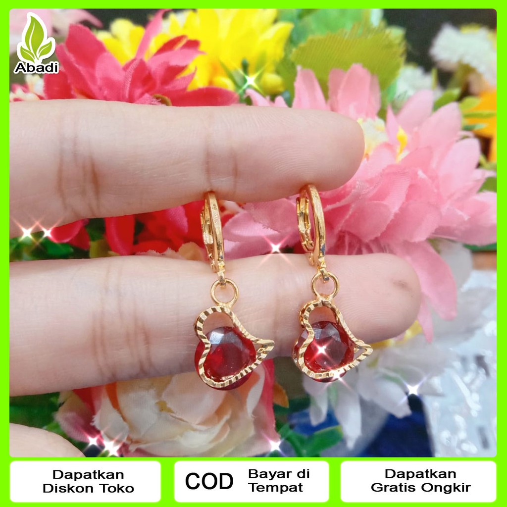 Anting Batu Giok Murah Perhiasan emas muda free surat