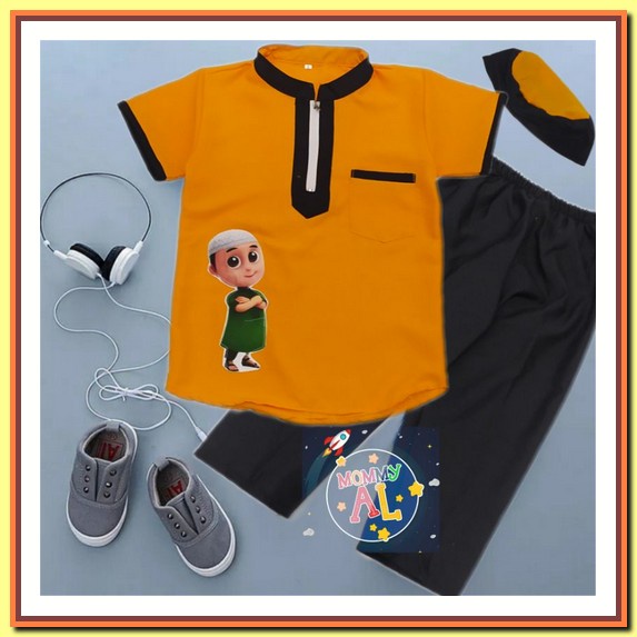 Setelan Baju Koko Anak Laki-Laki Warna Teracota Stelan Baju Koko Anak  Turki Led 1-5 Tahun